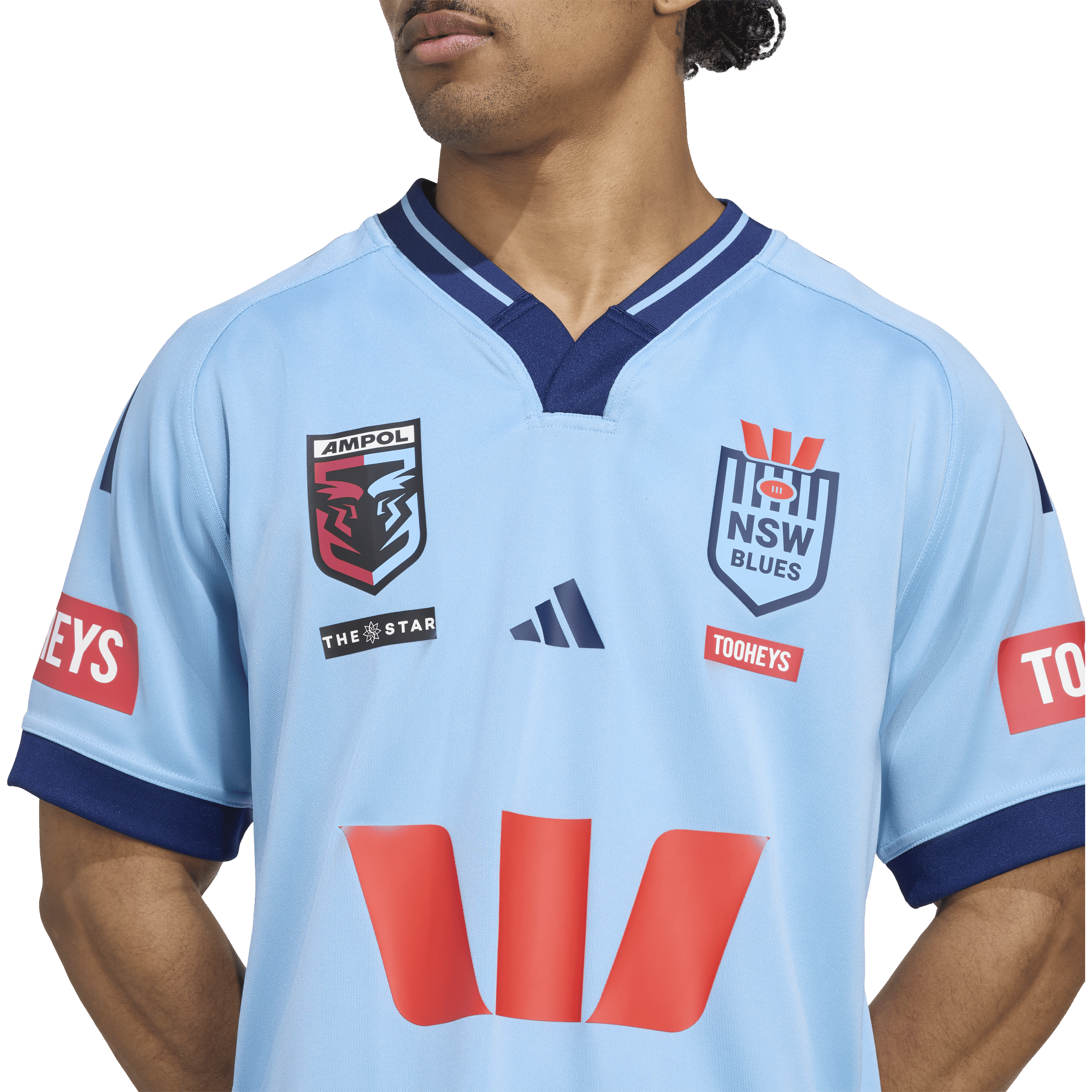Adidas Mens NSW Blues 26' State of Origin Jersey Team Light Blue